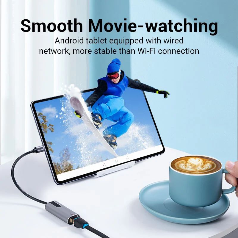 Vention USB-C to Gigabit Ethernet Adapter Grey