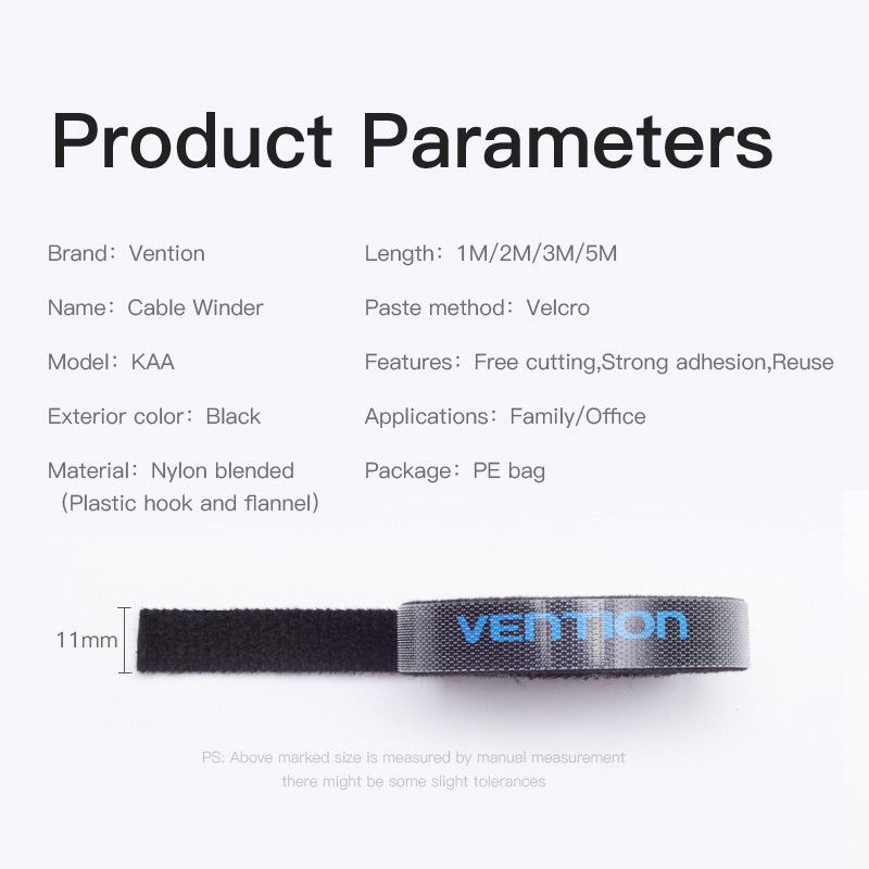 Vention Cable Tie 2m Black