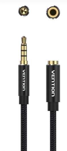Vention 3,5mm Jack to 3,5mm Jack Extension Cable 5m Black