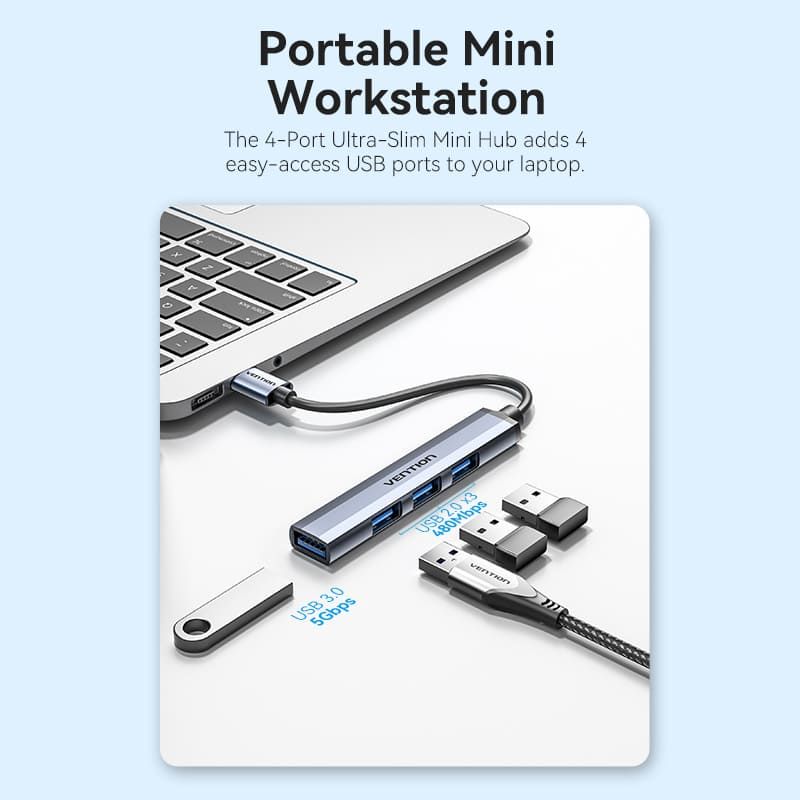Vention 4-in-1 USB 3.0 Mini Hub