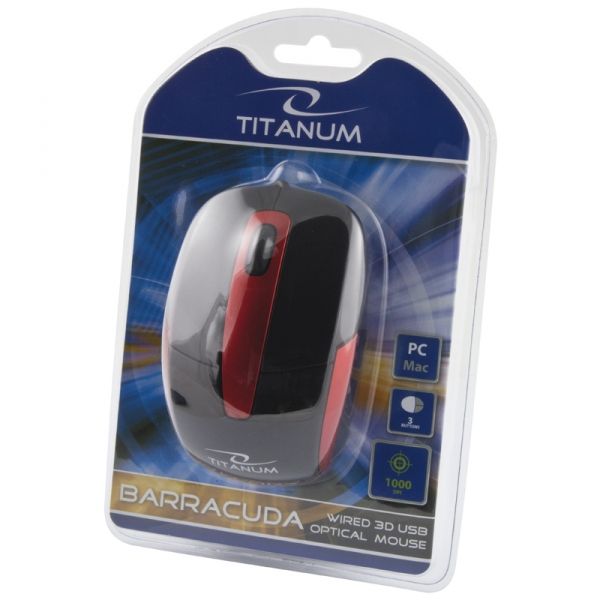 Esperanza Titanum Barracuda Mouse Red