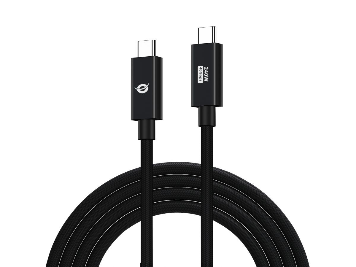Conceptronic  ETTA04B12 USB4.0 Gen3 USB-C-USB-C PD3.1 240W cable 1,2m Black