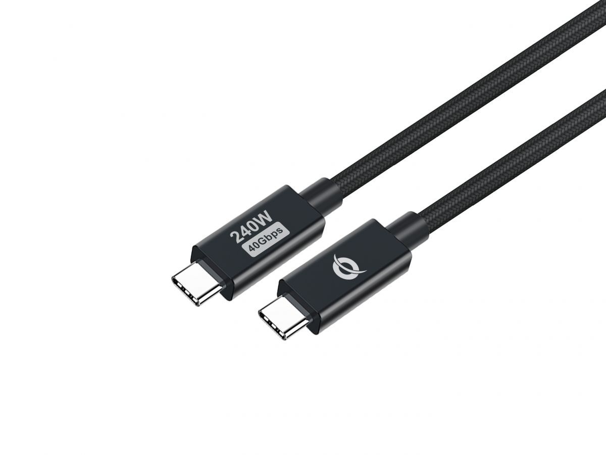 Conceptronic  ETTA04B12 USB4.0 Gen3 USB-C-USB-C PD3.1 240W cable 1,2m Black