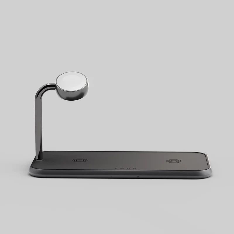 Zens Dual+Watch Aluminium Wireless Charger Black