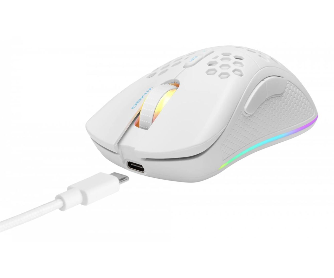 Deltaco GAM-120 WM80 Gaming Wireless Bluetooth Mouse White