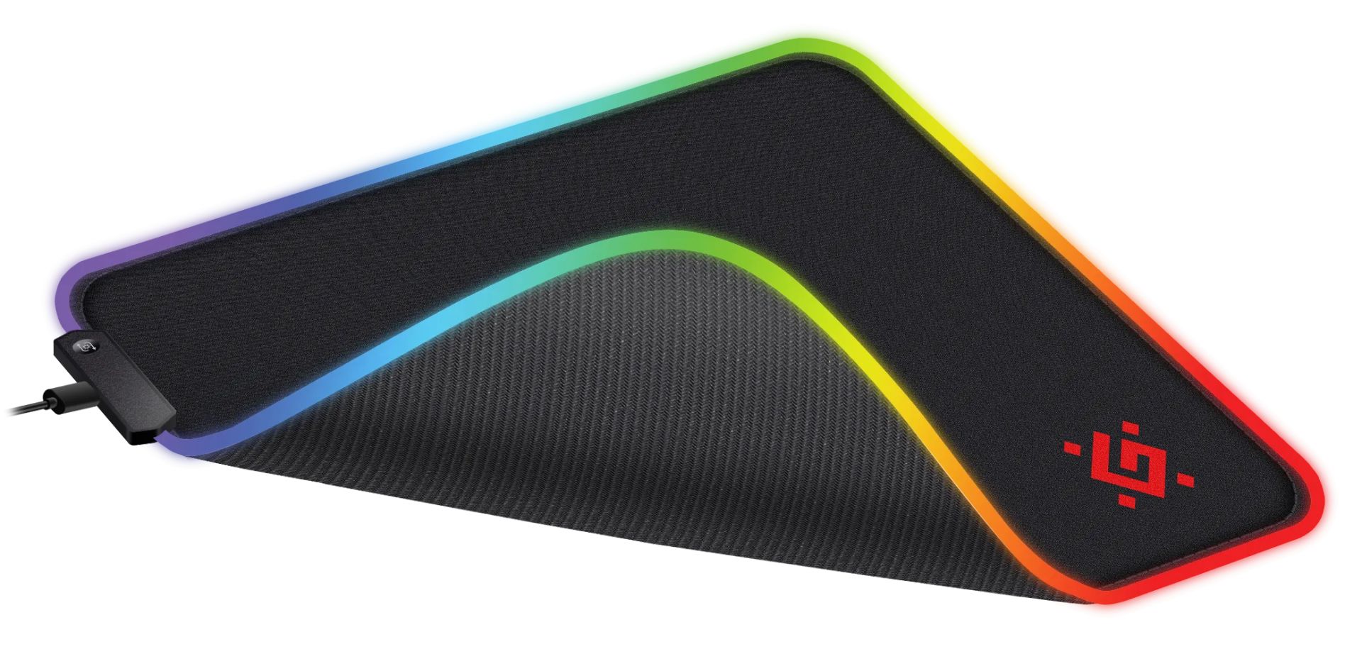 Defender Black L Light Gaming Egérpad Black