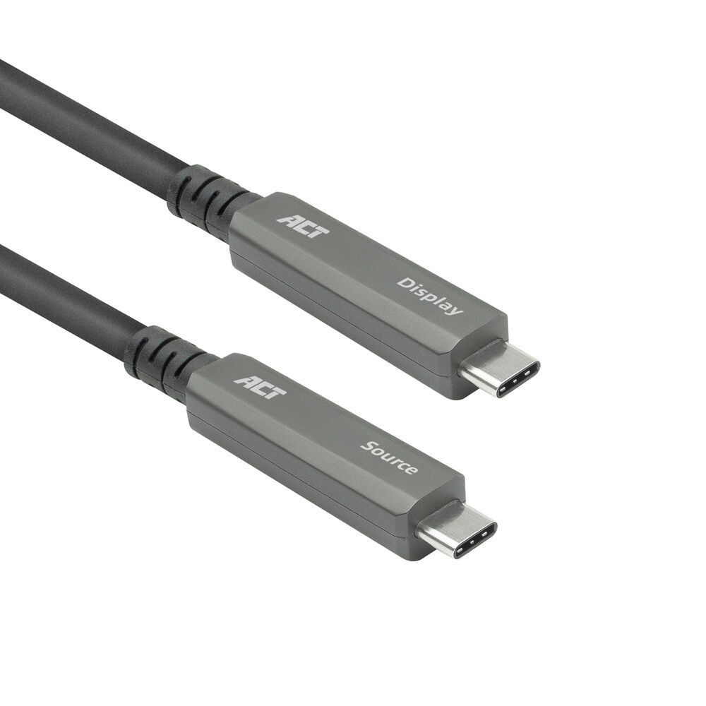 ACT USB-C 3.2 Gen2 Active Optical Cable (AOC) for touch panels video data, power 10m Black