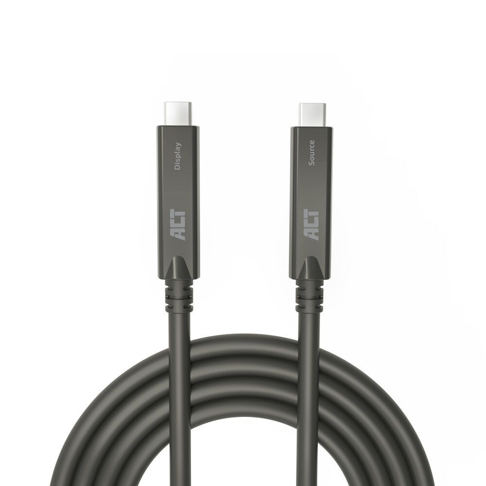 ACT USB-C 3.2 Gen2 Active Optical Cable (AOC) for touch panels video data, power 10m Black