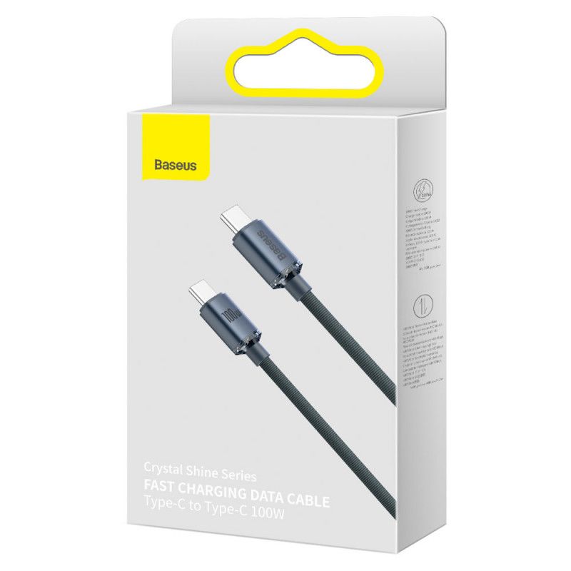 Baseus Crystal Shine USB-C - USB-C Cable 100W 1,2m Black