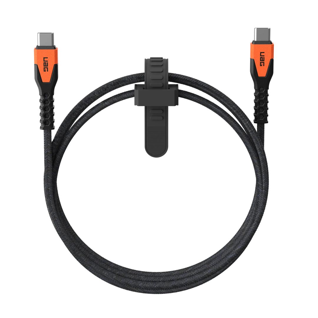 UAG Rugged Kevlar Cable USB-C - USB-C 1,5m Black/Orange