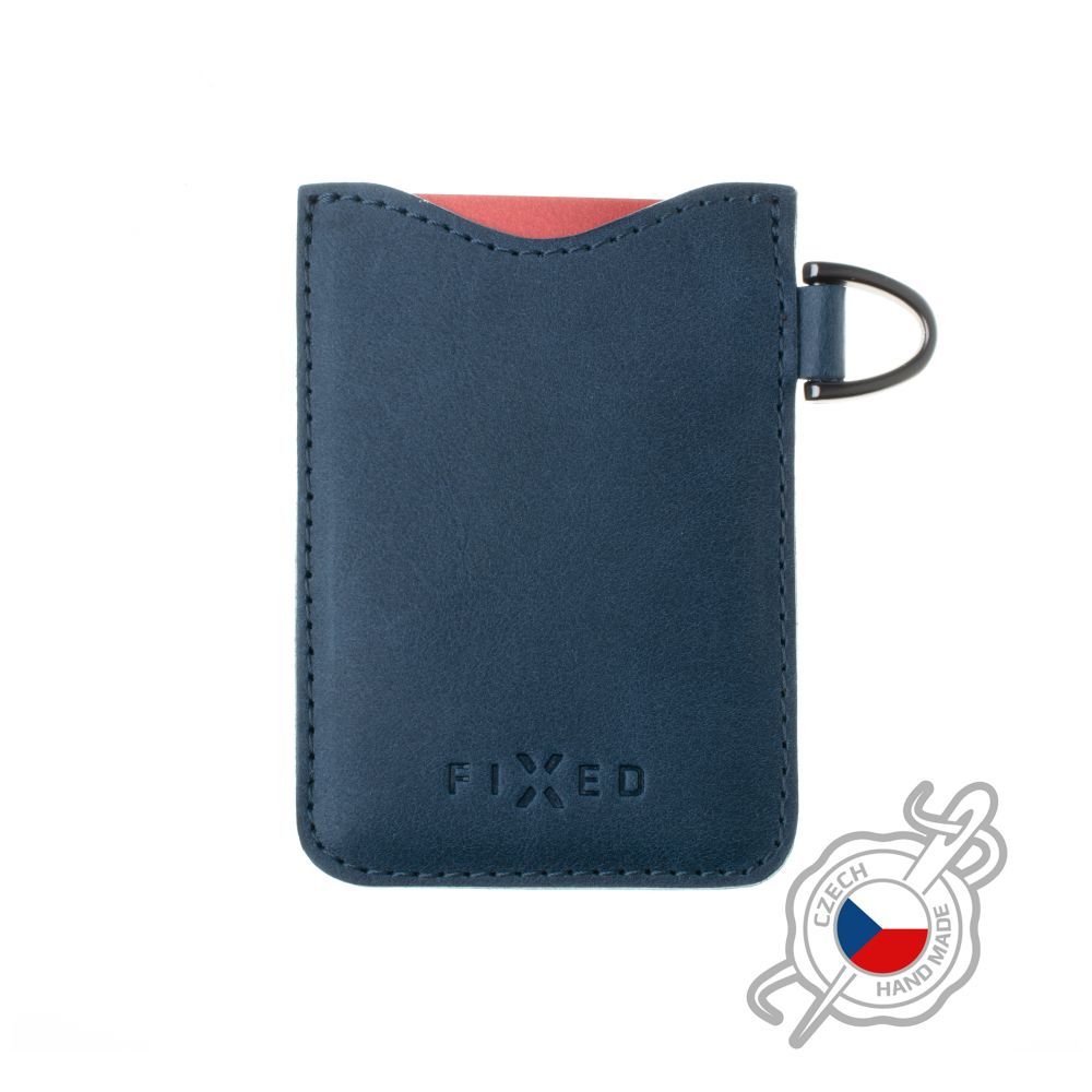 FIXED Leather case for Cards cards, blue