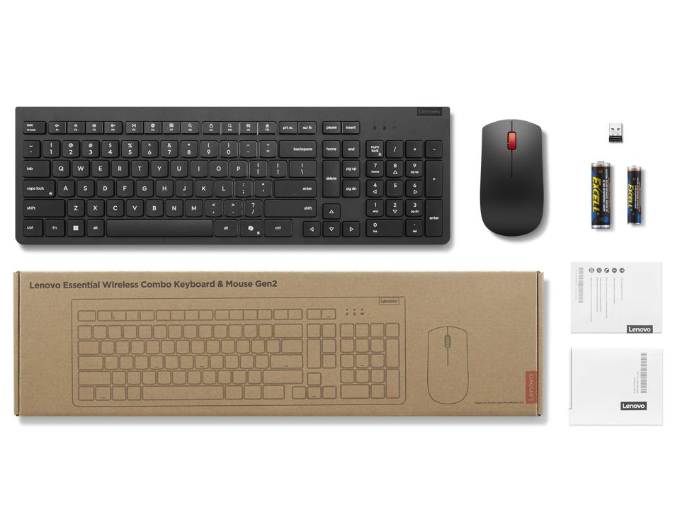 Lenovo Essential Gen2 Wireless Keyboard Combo Black HU