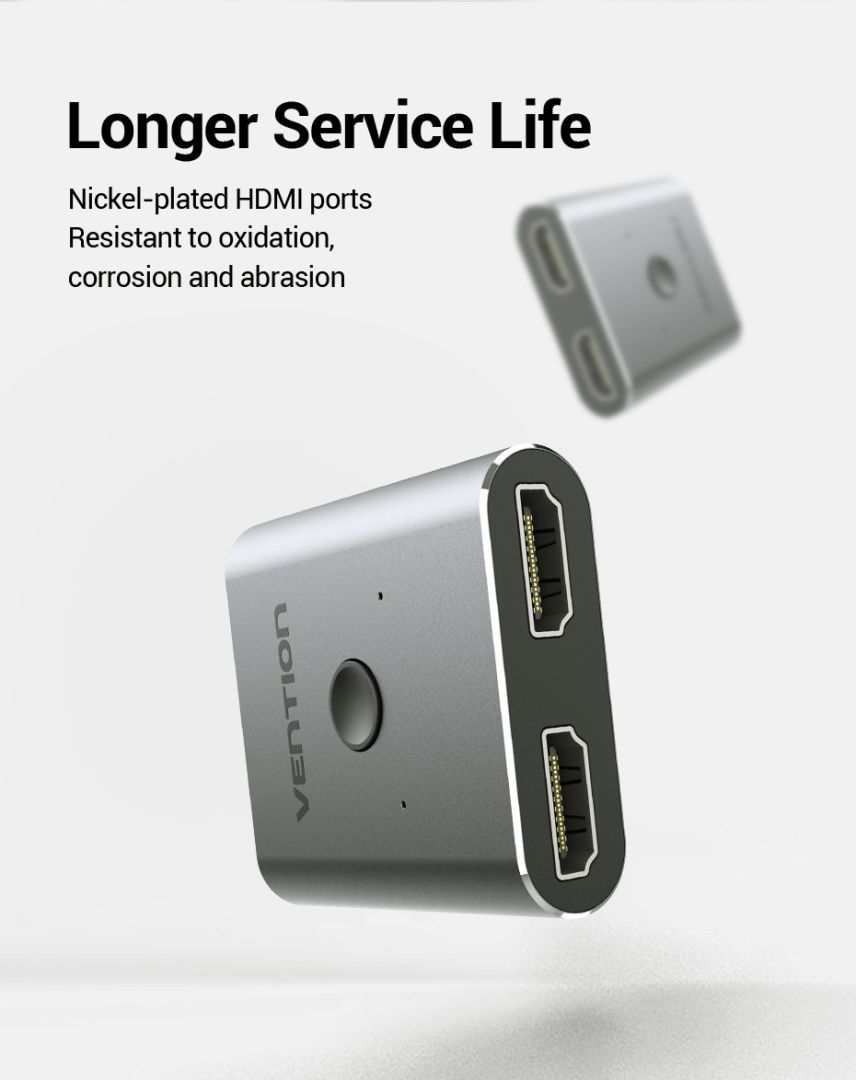 Vention 2-Port HDMI Switch Silver