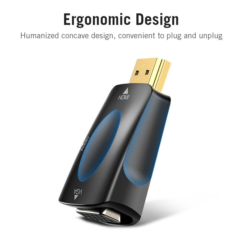 Vention HDMI to VGA with 3,5mm Jack Adapter Black