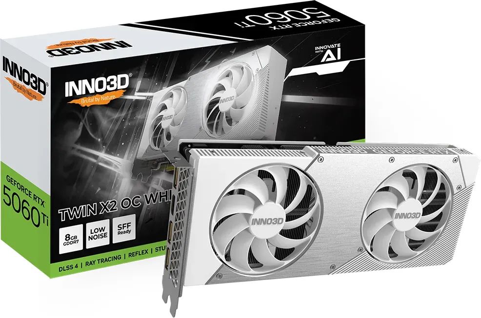 Inno3D GeForce RTX5060 Ti 8GB DDR7 Twin X2 OC White