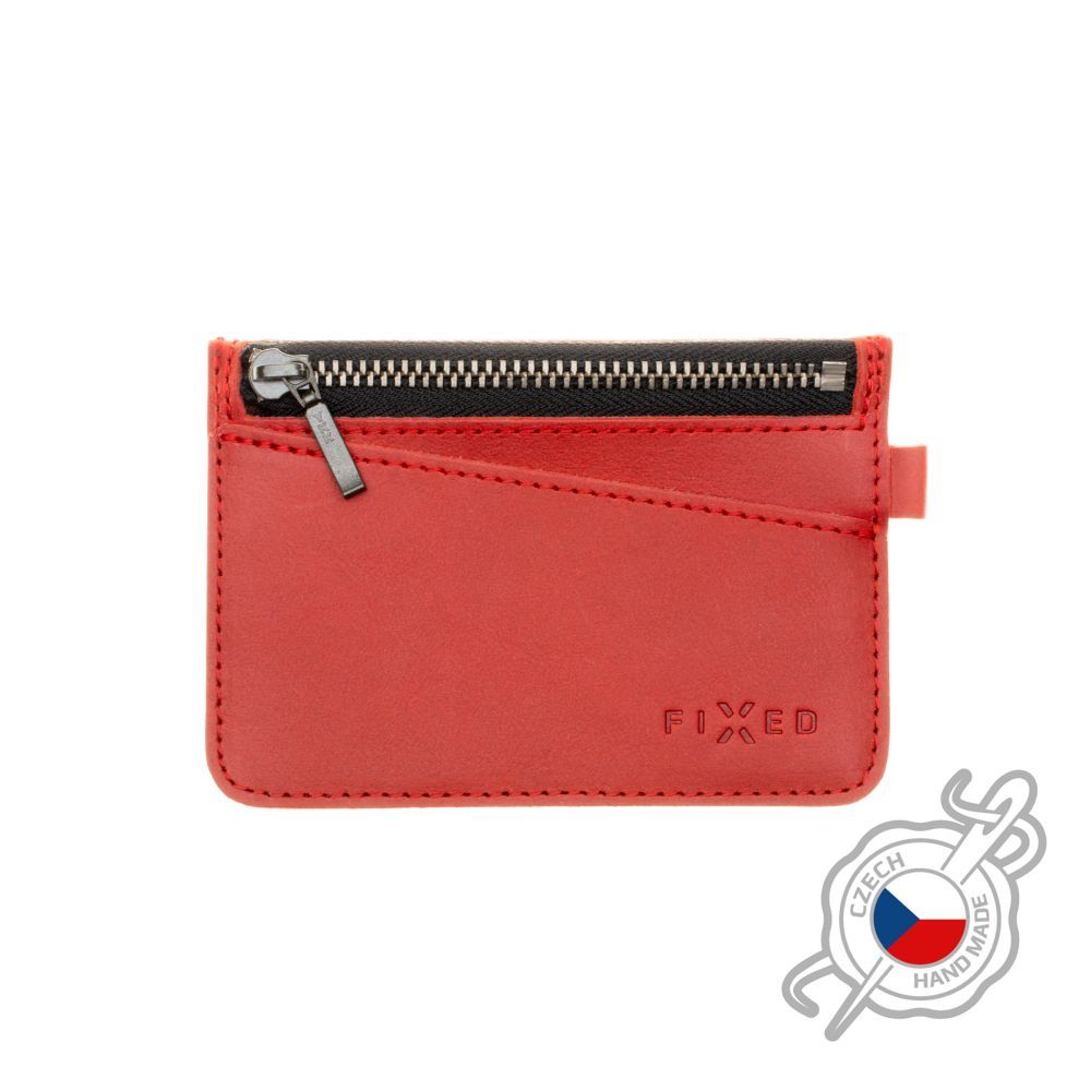 FIXED Coins leather wallet, red