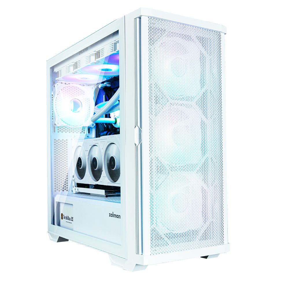 Zalman Z10 Duo RGB Tempered Glass White