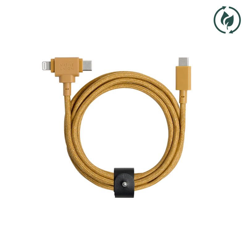 Native Union Belt Cable Duo (USB-C – Lighting/USB-C) 1,5m Kraft