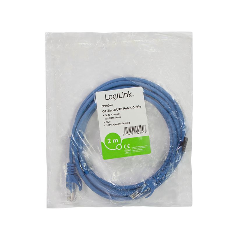 Logilink CAT5e U-UTP Patch Cable 2m Blue