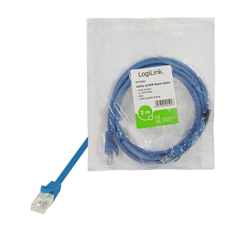 Logilink CAT5e U-UTP Patch Cable 2m Blue