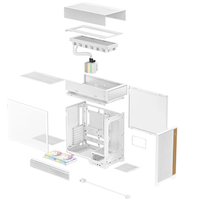 DeepCool CL6600 Tempered Glass White