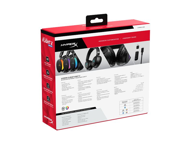 HP HyperX Cloud Flight 2 Wireless Bluetooth Gaming Headset Black