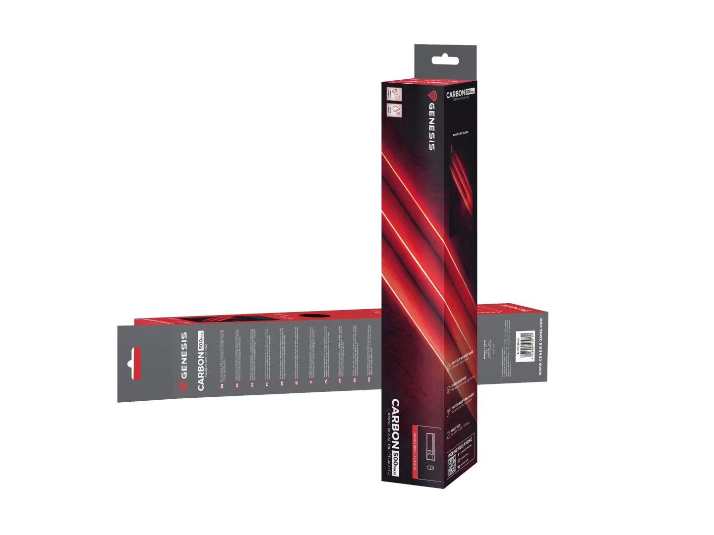 Genesis Carbon 500 Maxi Flash G2 Egérpad Black/Red