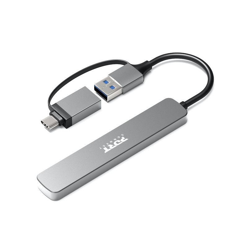 Port Designs 4-portos USB2.0 HUB Silver