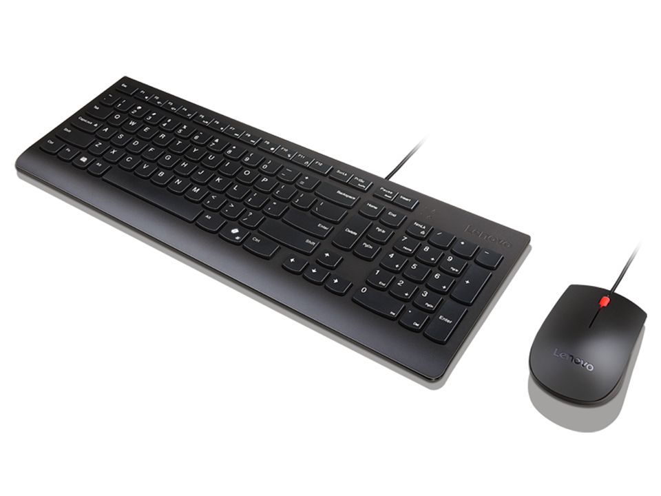 Lenovo Essential Wired Keyboard Combo Black HU