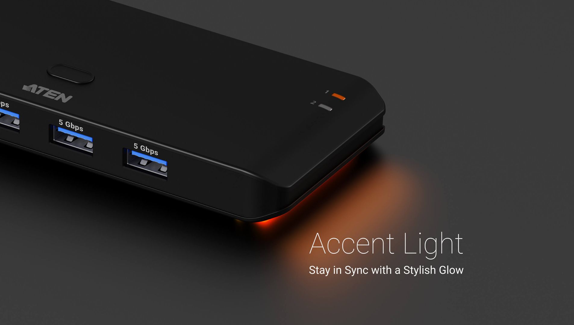 ATEN US4324-AT 2 x 4 USB 3.2 Gen 1 Sharing Switch