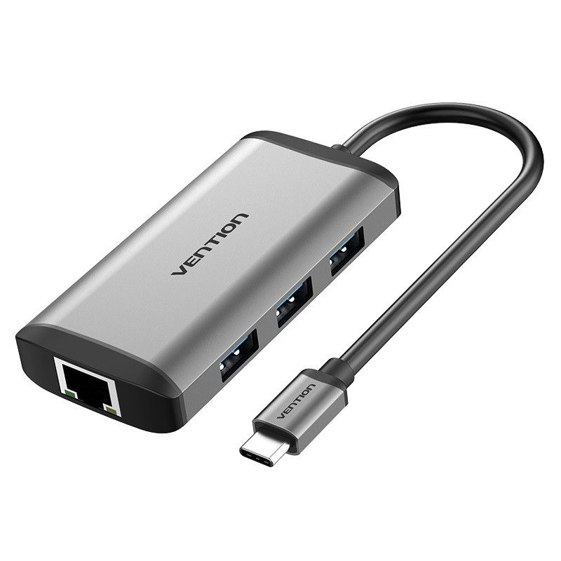 Vention 6-in-1 USB-C Docking Station Silver/Black