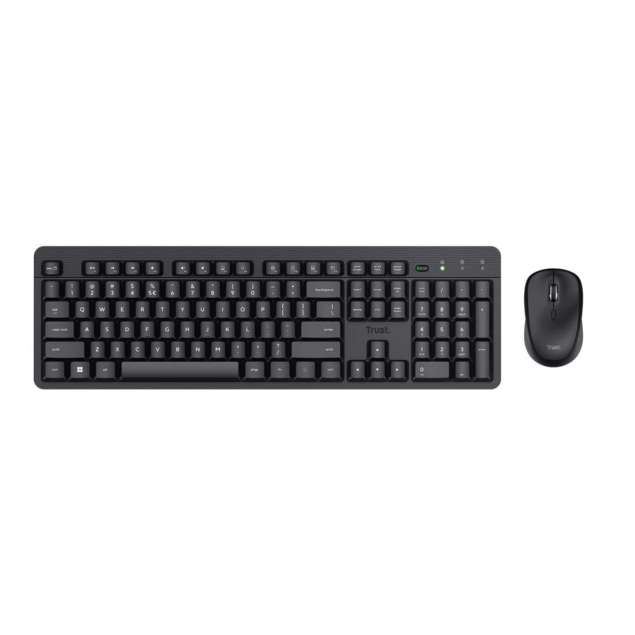 Trust Ody II Silent Wireless Keyboard & Mouse Set Black US