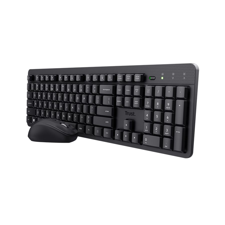 Trust Ody II Silent Wireless Keyboard & Mouse Set Black US
