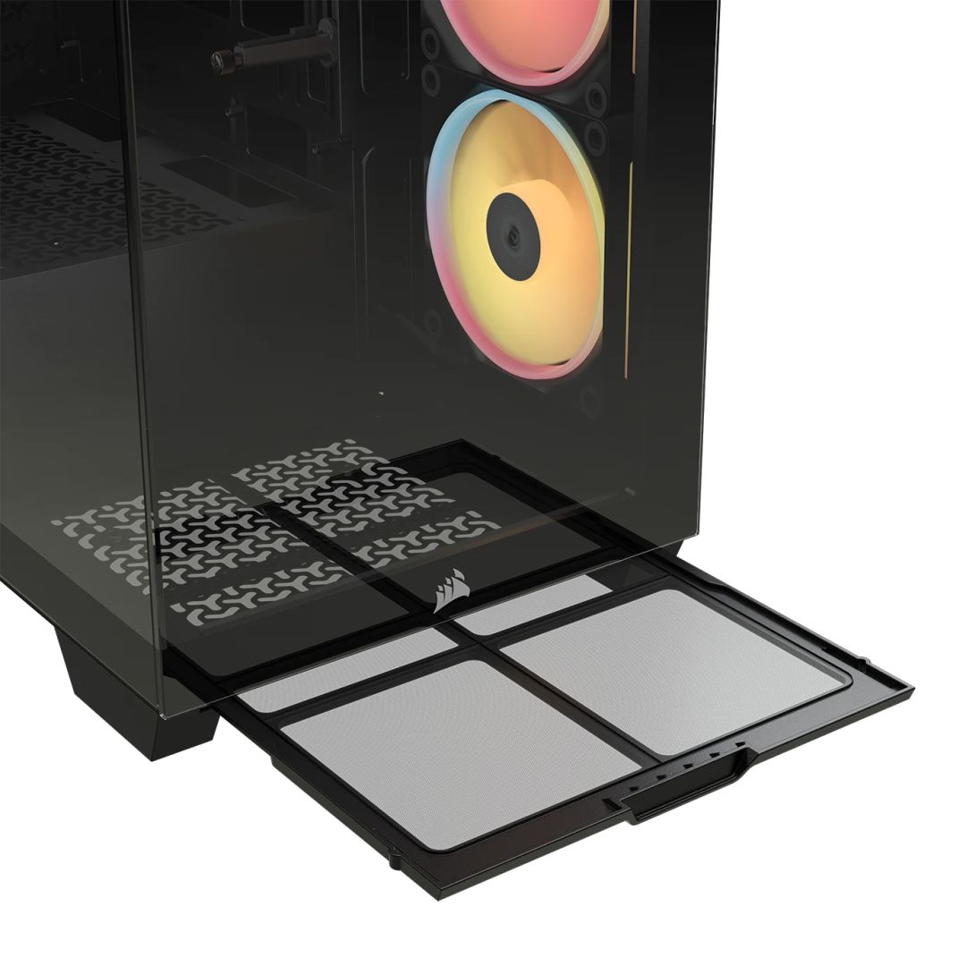 Corsair 3500X LX-R RGB iCUE Link Tempered Glass Black