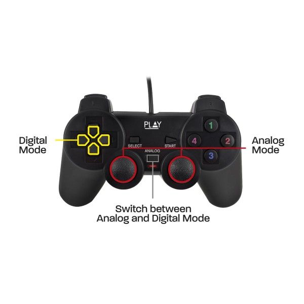 Ewent PL3330 Play USB Gamepad Black