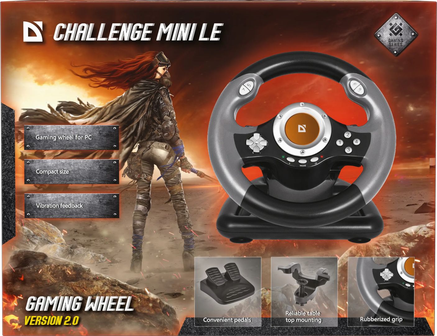 Defender Challenger Mini LE USB Kormány Black/Silver