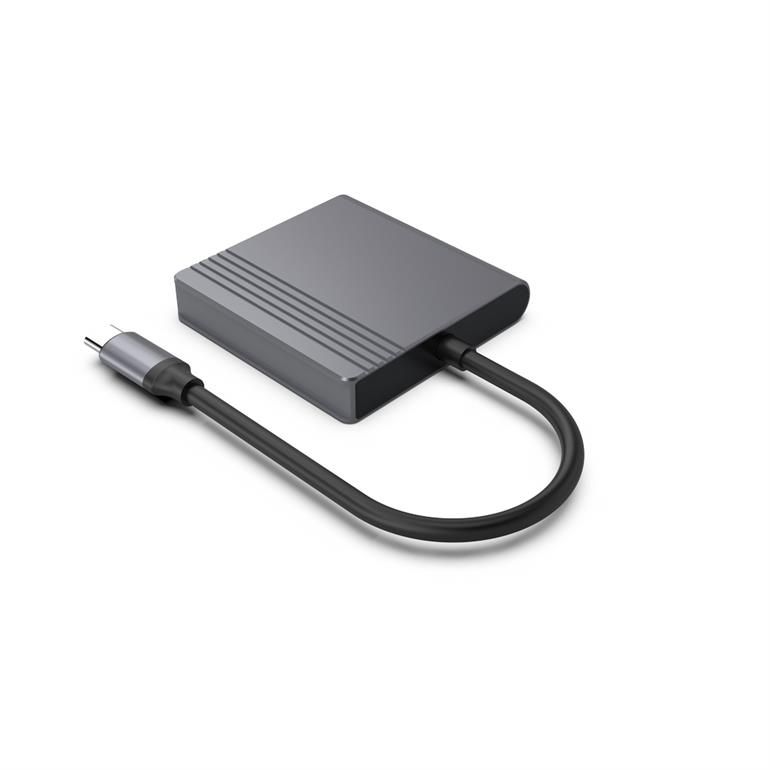 Gembird A-CM-HDMIFDPF-01 USB-C to HDMI + DP adapter Black