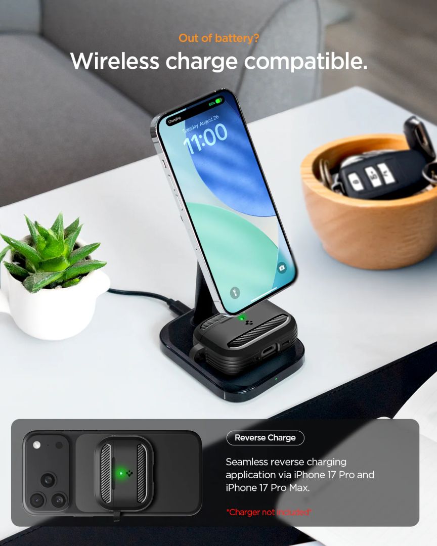 Spigen Rugged Armor for AirPods Pro 3 Matte Black