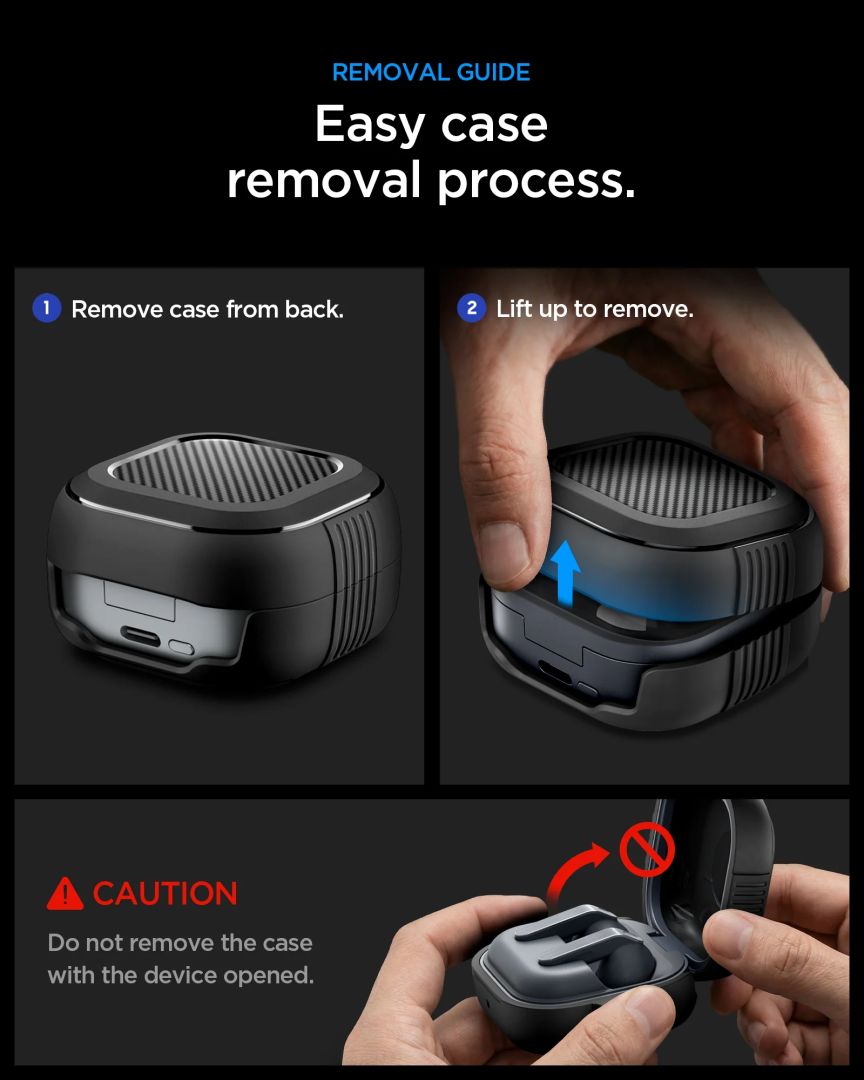 Spigen Rugged Armor case for Samsung Galaxy Buds 4 Pro/4 Matte Black