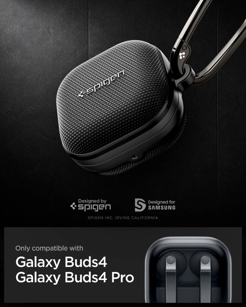 Spigen Classic Fit case for Samsung Galaxy Buds 4 Pro/4 Black