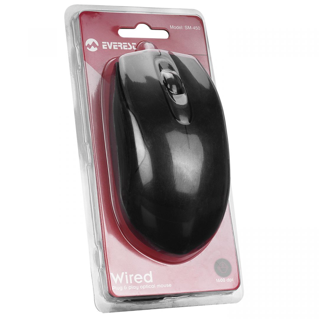 Everest SM-450 Optical Mouse Black