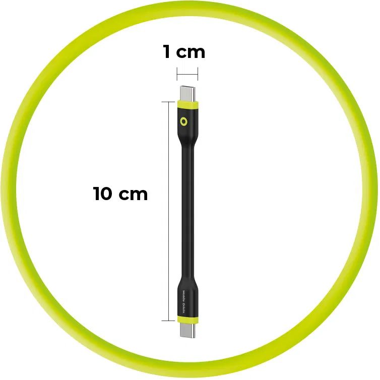 Mobile Origin Compact Cable USB-C to USB-C 10cm Black
