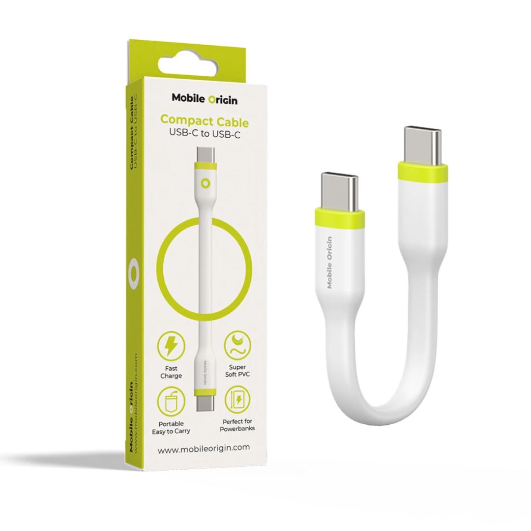 Mobile Origin Compact Cable USB-C to USB-C 10cm White