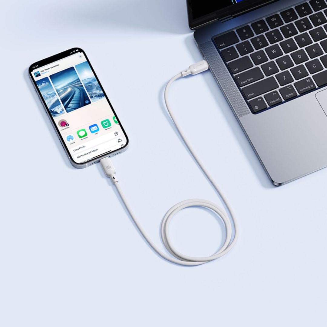 Baseus Silky Ser.Charging Cable Type-C to Type-C 100W 1m White