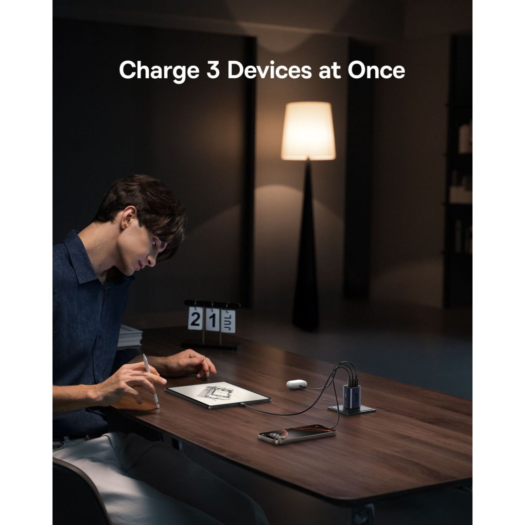 Baseus PicoGo AE11 Fast Charger 2C+U 67W EU Cosmic Black