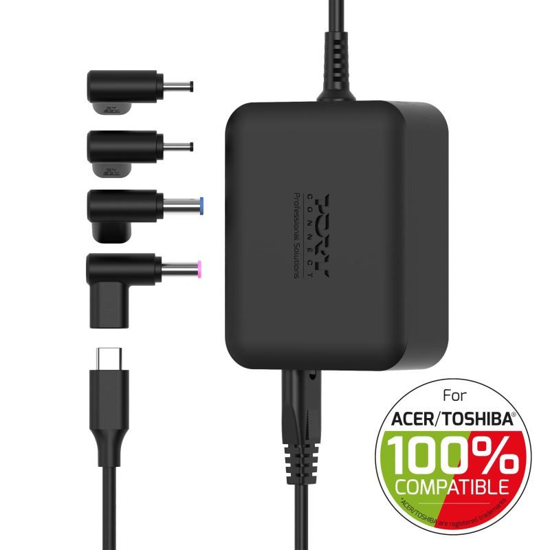 Port Designs 904100ACTOEU 5-20V / 5A 100W Acer/Toshiba hálózati notebook töltő