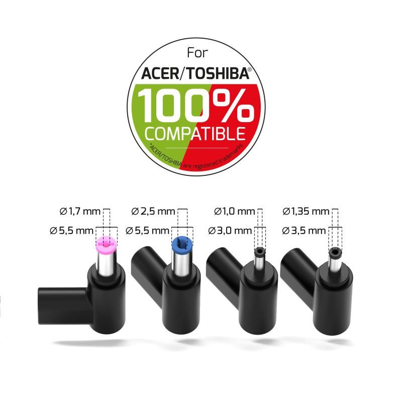 Port Designs 904065ACTOEU 5-20V / 3,25A 65W Acer/Toshiba hálózati notebook töltő