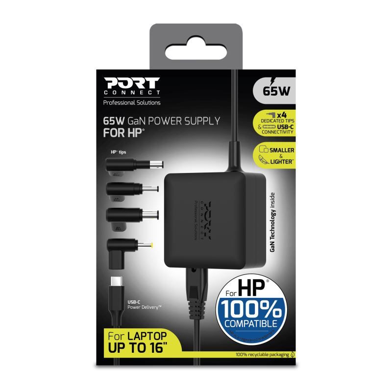 Port Designs 904065HPEU 5-20V / 3,25A 65W HP hálózati notebook töltő