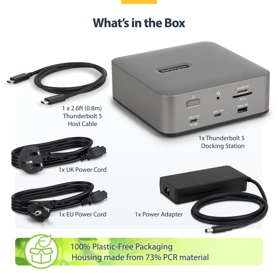 Startech Thunderbolt 5 Universal Docking Station Space Gray