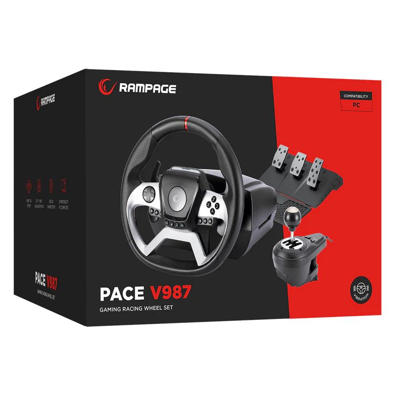 Rampage Pace V987 Gaming Wheel